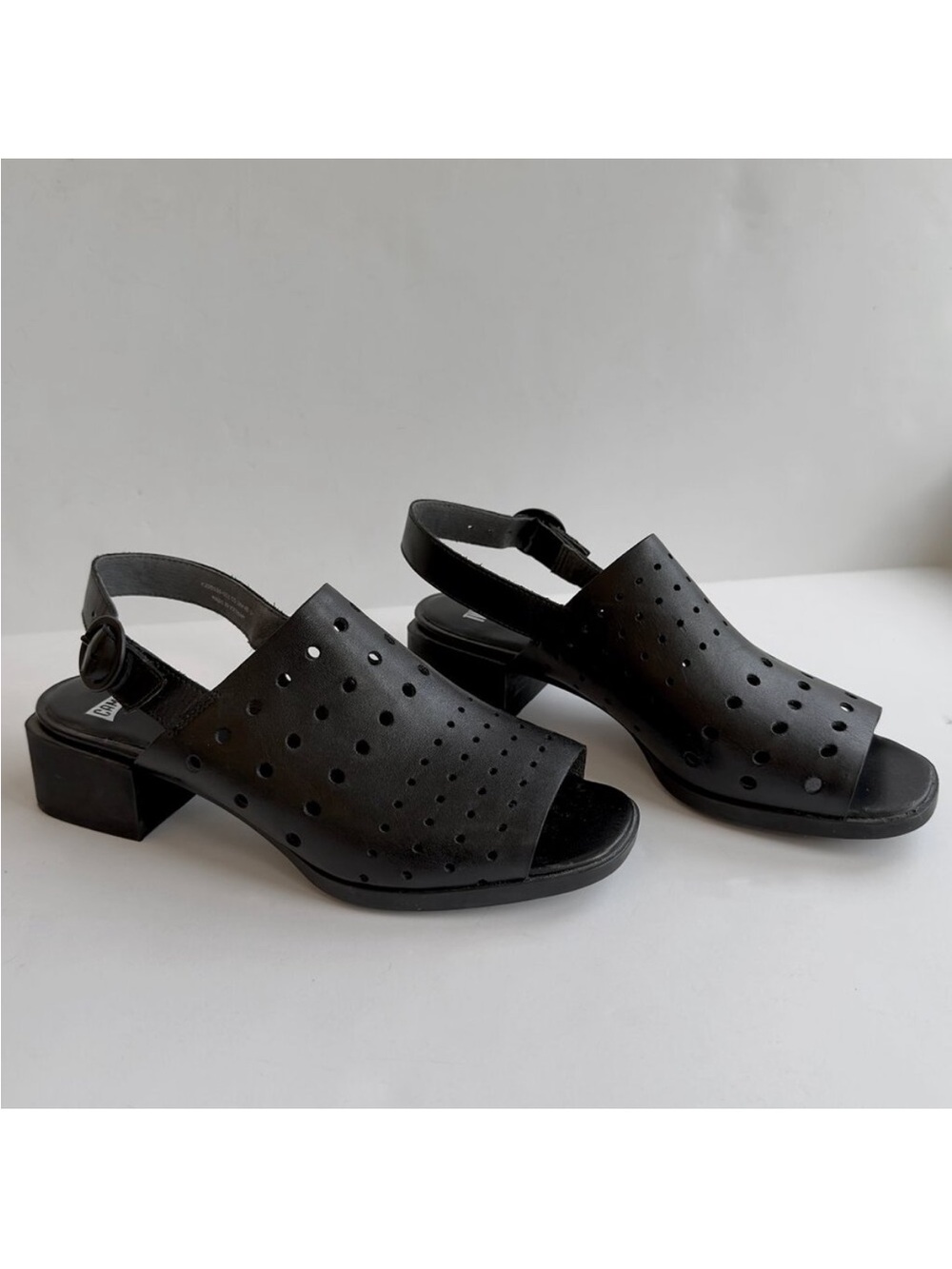 Camper Black leather Slingback Block-Heel Sandal - Picture 3 of 8